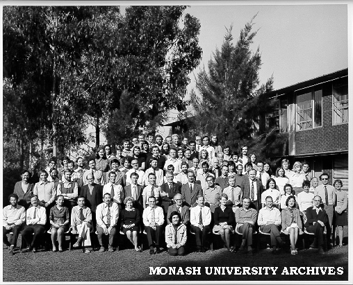 Physics department staff, May 1974