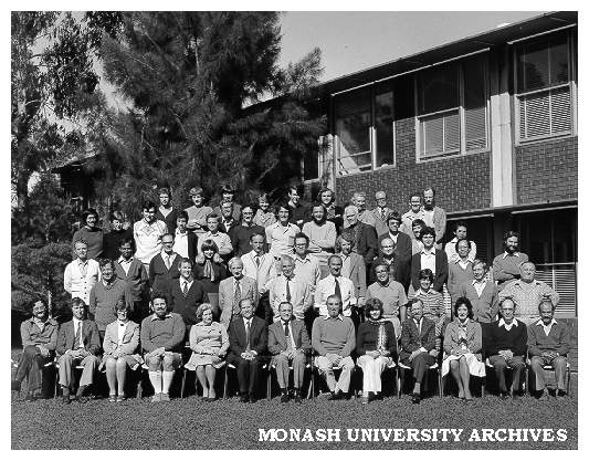 Physics department staff, April 1976