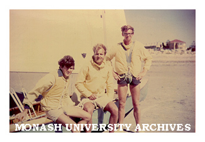Monash Intervarsity Sailing team, Peter Tipping (Skipper); Bernd Aberle (Sheet); John Lockie (Forward)