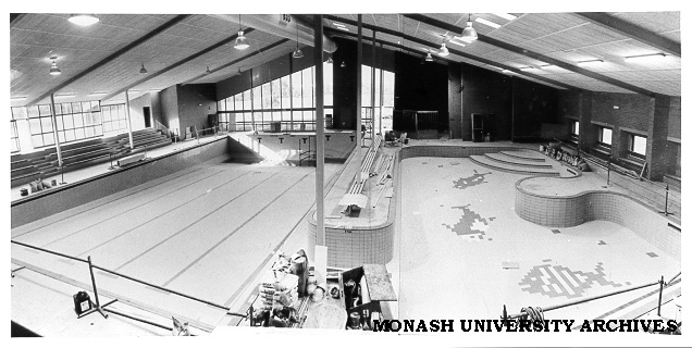 Swimming pool under construction, June 1982