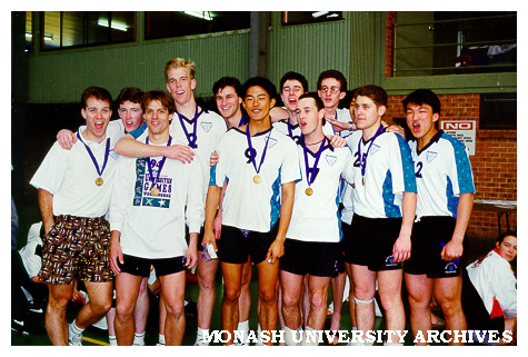 Monash Men's Volleyball team at Australian Universities Games in Woollongong