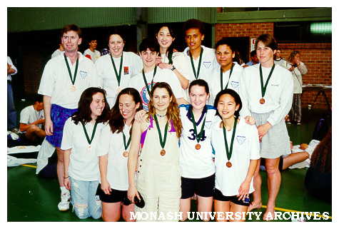 Women's Volleyball team at Australian Universities Games in Woollongong