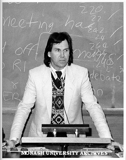 Composer Barry Conyngham speaking at public lecture