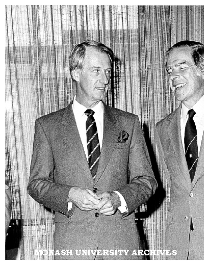Vice-Chancellor Professor Ray Martin (right) with Vice-Chancellor of University of NSW Professor Michael Birt