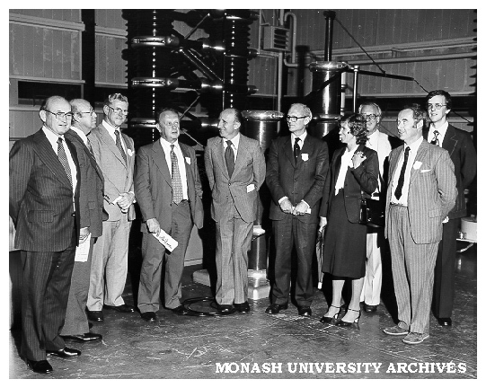 Universities Council touring high voltage lab in Engineering