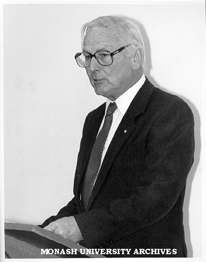 Governor of Victoria, Dr Davis McCaughey at launch of Language and Society Centre