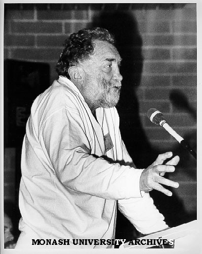 Professor David Bellamy speaking at 'Weeds on Public Land' symposium