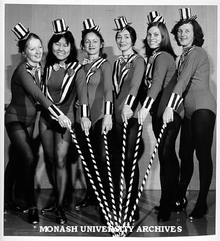 Tap section of Modern Dance Group in 'Rock of Ages', from left: Sue Holmes, Saw Paik Peng, Jane Bennett, Judie Pike, Sharon Ruyters and Sue Hilton