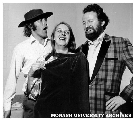 Cast members of 'The Currency Lass', from left: Peter Fitzpatrick, Mairi Murray and Alan Dilnot