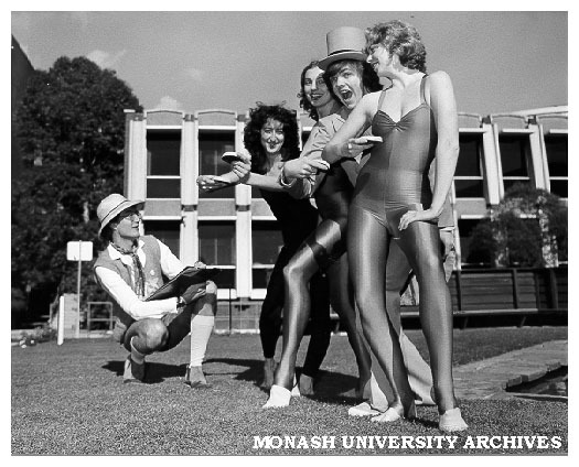 Modern Dance Group, preparing for Open Day, from left Mark Bowdern, Gemma Miralles, Hilary Dickson, Greg Marginson, and Meredith Taylor
