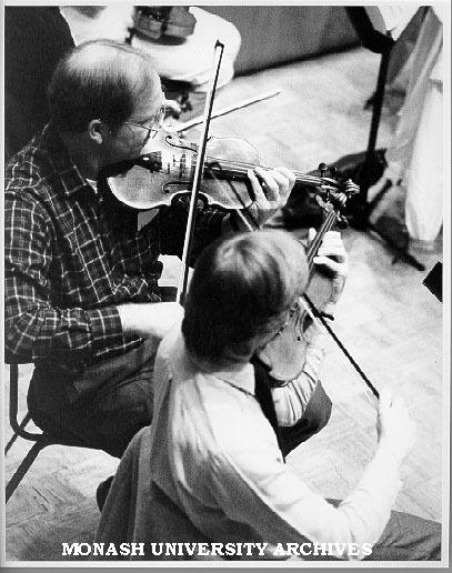Members of Melbourne Symphony Orchestra rehearsing