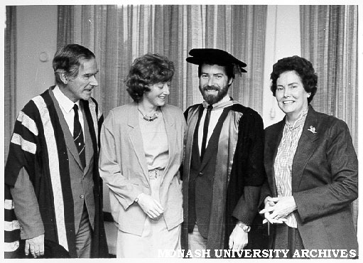 Leon Martin, wife Mandy and parents, Professor Ray Martin and Mrs Rena Martin