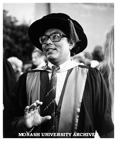 Colombo Plan student Dr Abbas Badib after receiving PhD in Linguistics