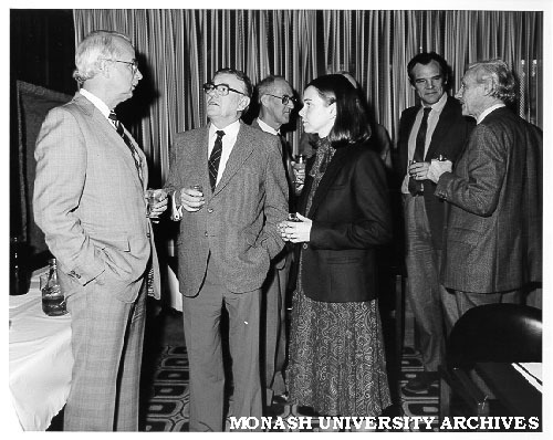 Registrar Mr Jim Butchart (centre) with Ms Nancy McCabe and Mr Bert Pinnington