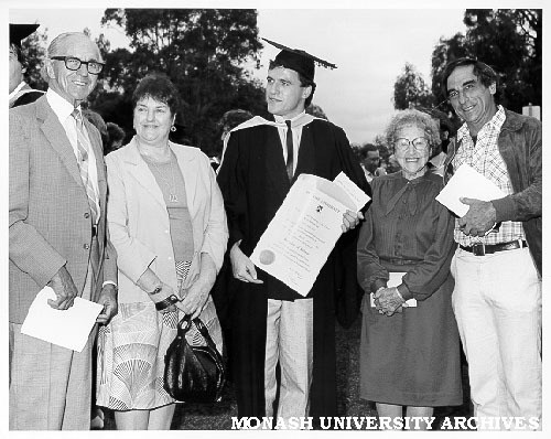 Michael Monash Bennett with parents June and Colin Bennett, and maternal grandparents, Doris and Harry Liebert