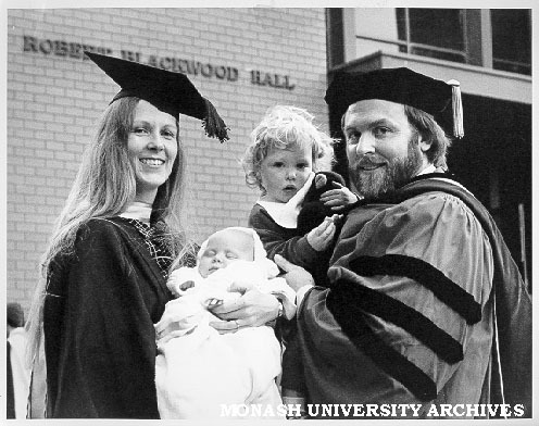 Trish Shaw with Dr Robin Shaw and children