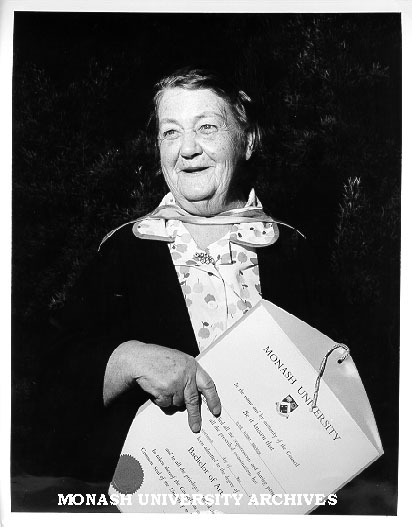 Monash's oldest graduate Mrs Fedora Anderson