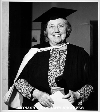 Mineralogist Ruth Coulsell after receiving honorary Science degree