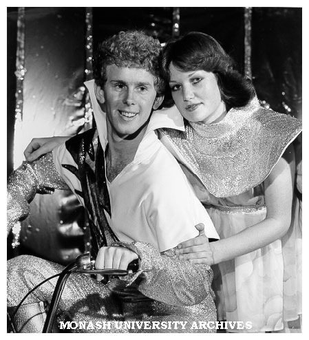 Steve McLardie (Fredrik) and Julianne White (the Princess) in 'The Emperor's New Clothing'