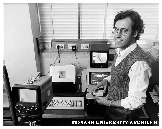 Mr Charles Greif of Chisholm Faculty of Technology Imaging Group with IBM imaging system