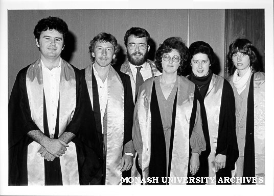 First CIT graduates in Diploma in Applied Psychology, from left: Mark Casey, Raymond Polglaze, Nicholas Eddy, Tricia Blomberg, Barbara Kerr and Rosemary Scully