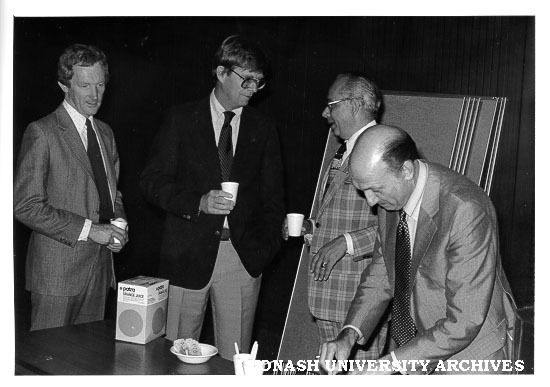 Participants at CIT Industrial Engineering seminar, from left: Dr Bob Milner with Professor Paul Torgersen (Virginia Polytechnic), Professor Samy Elias (West Virginia University) and Dr Brian Jenney