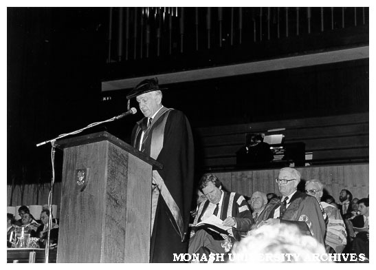 Dr Geoffrey Vaughan opening Conferring Ceremony