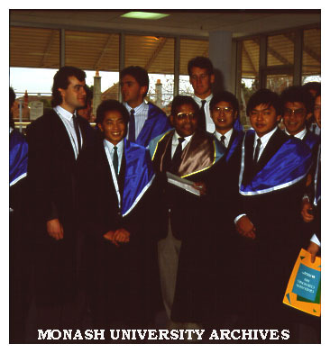 Mechanical and Industrial Engineering lecturer Arvind Shrivastava, with Engineering graduates