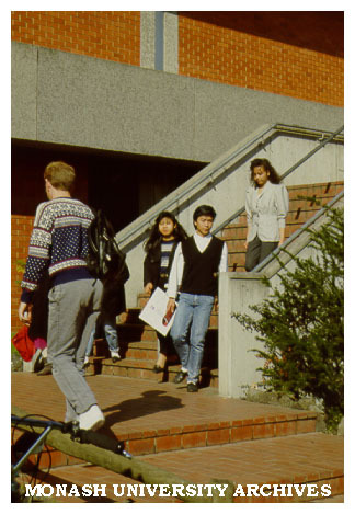 Students on steps of K. H. Boykett building