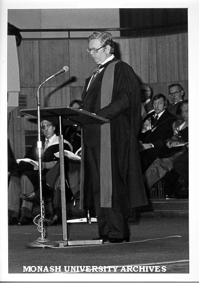 Dr John Bremer delivering Occasional Address