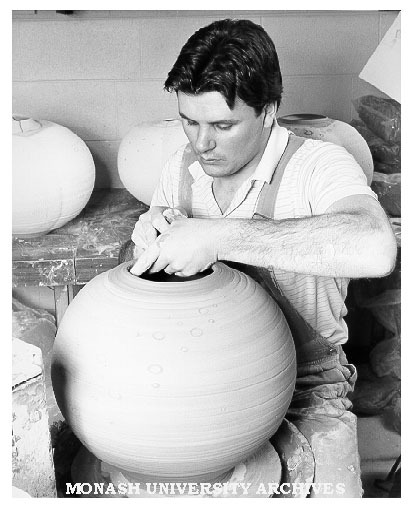 Ceramics student Rick Price