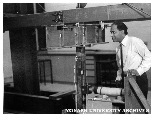 Dr Narahari Rao working on beam buckling project