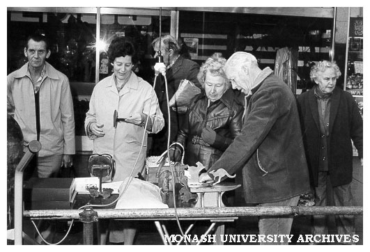 Shoppers at Chadstone admiring work of CIT students