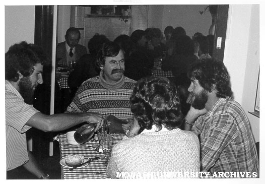 Guests at Bungles restaurant with Russell Woodley (right) EPUY co-ordinator and organiser of restaurant project.