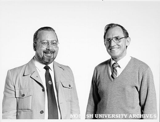 Scottish educationalist Dr Henry Ellington (left) and Dean of Technology Dr Roy Williams