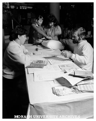 Nursing students at Karingal shopping centre