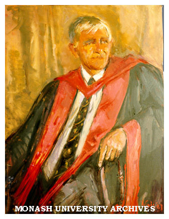 Portrait of Dr Geoffrey Vaughan, Director of Victorian College of Pharmacy, by Norni Gude