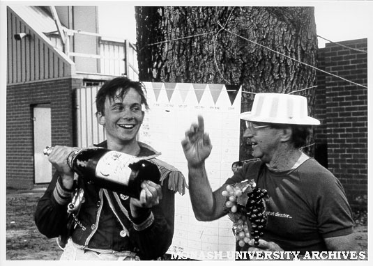 Jack Larkin presenting first prize to winner of Graphic Regatta