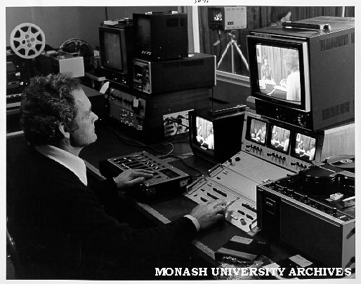 Mr Nobby Clarke of EDU, producing video for student instruction