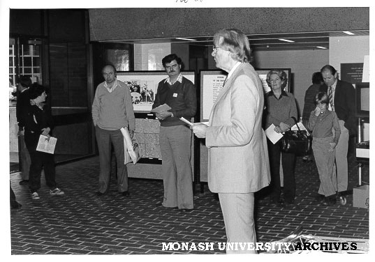 Director Ron Cumming addressing CIT reunion with Mr Alan Hamstead in background