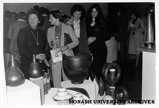 Visitors to Ceramics exhibition