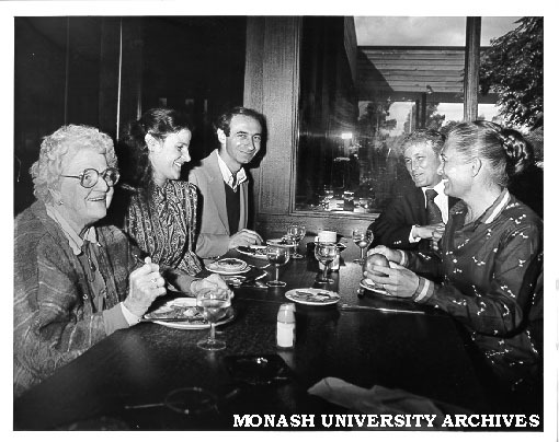 Mrs Vera Moore with members of Rowe Quartet, from left: Mrs Moore, Kathleen Winkler, Ronald Gorevic, Luca Di Cecco and Arlene Di Cecco
