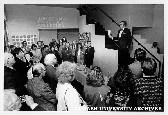 Patrick McCaughey opening exhibition of University Collection