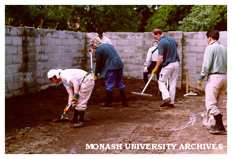 Levelling ground for Japanese Garden