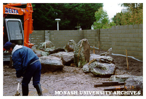 Placement of rocks for Japanese Garden