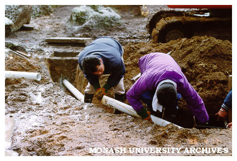Drainage work for Japanese Garden