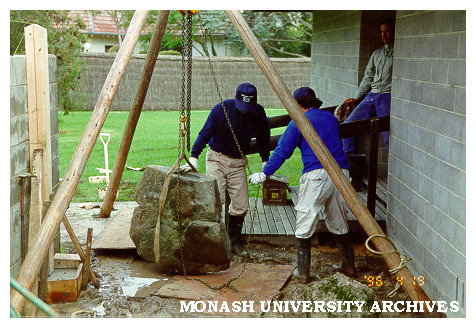 Placing stone water basin, Japanese Garden