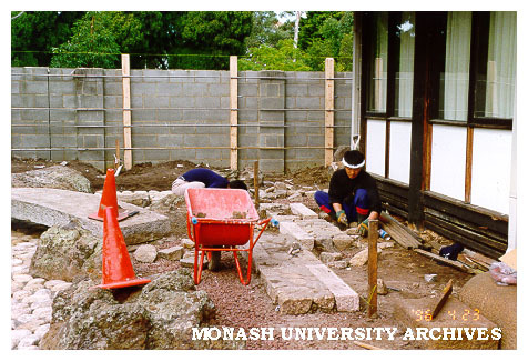 Creating pathway, Japanese Garden