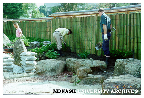 Planting azaleas, Japanese Garden