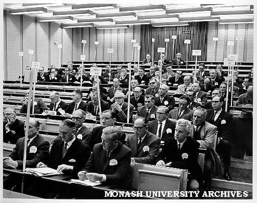 Meeting of fund raising teams for Parents' Great Hall appeal